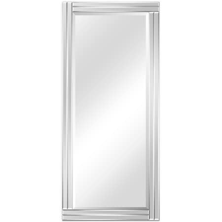 Solid Storage Supplies Moderno Stepped Beveled Rectangle Wall Mirror SO2573468
